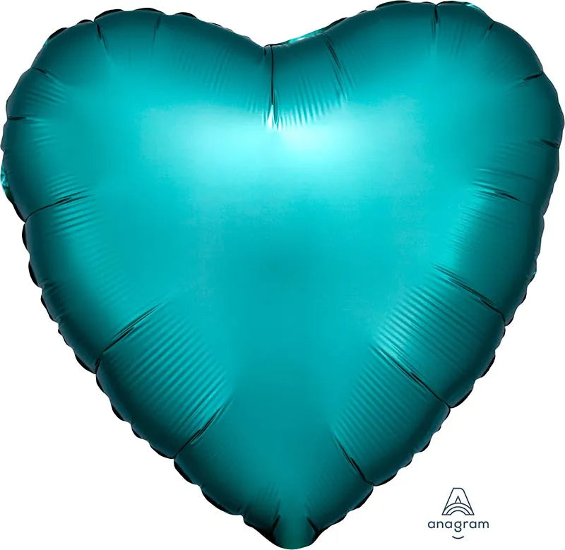 Satin Luxe Jade Heart ,45cm 18 Inch Standard Foil Balloon– Balloon Supply