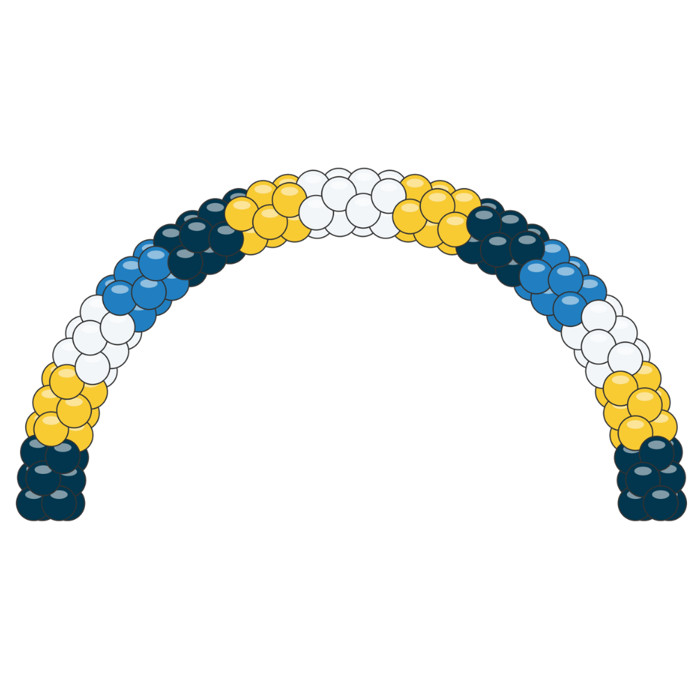 Cluster Balloon Arch in Fashion or Pastel Colours