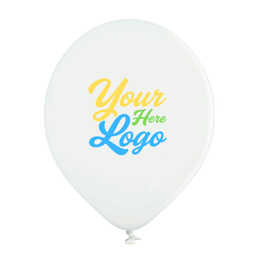 Standard Colour Custom Printed 12 Inch 30cm Latex Balloons, Printed 1 Colour on 3 Sides or 3 Colours on 1 Side