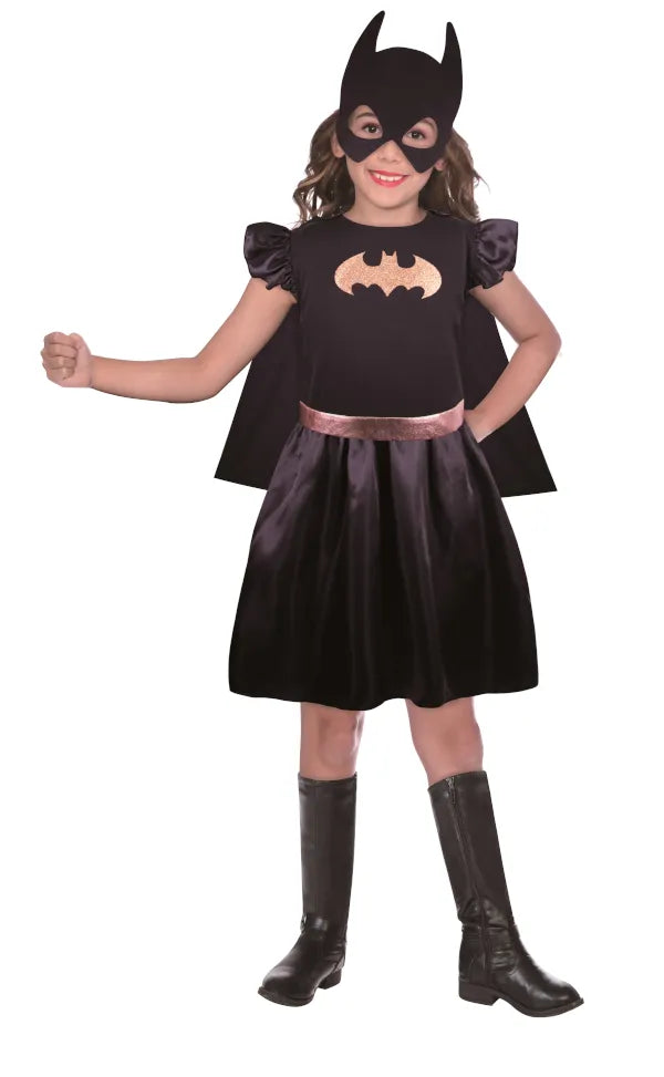 Bat Girl Costume, Kids Dress and Mask Age 6 to 7 Years