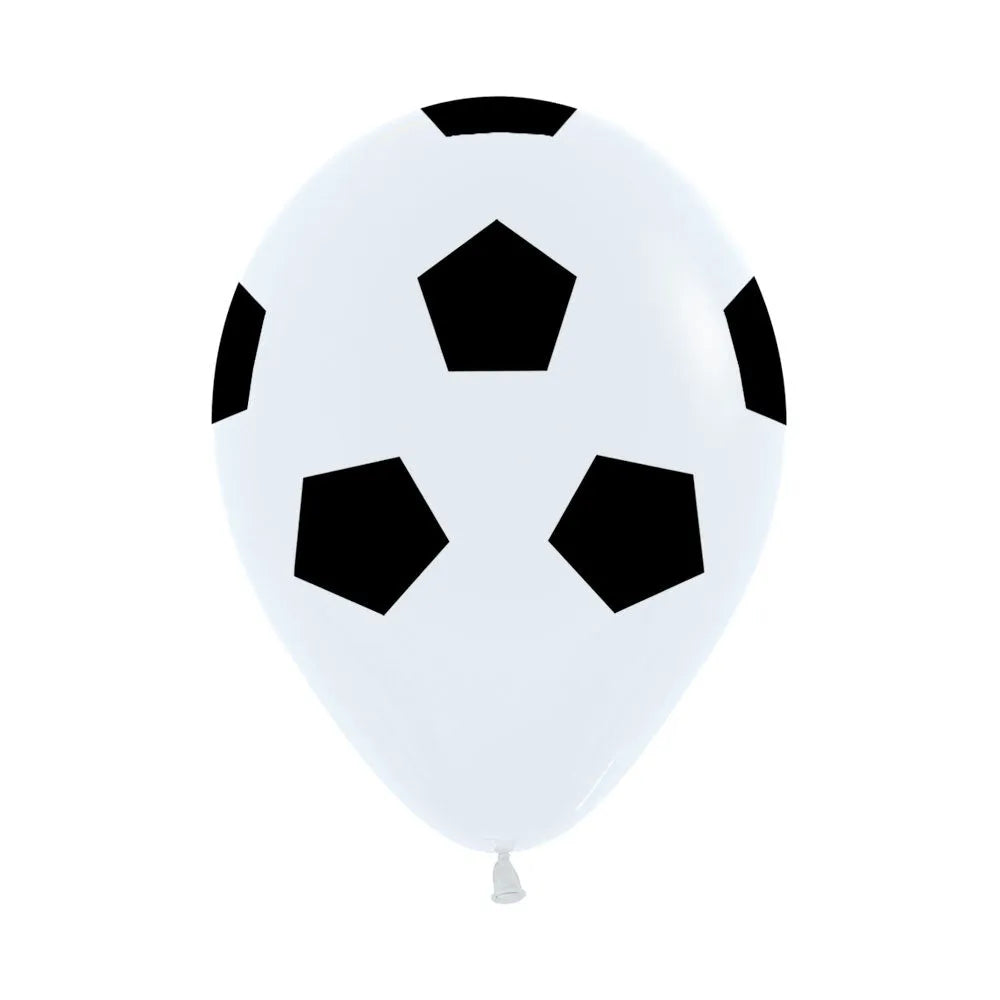 Printed Soccer Ball Fashion All Over Print Latex Balloons, Sempertex 12 Inch 30cm Balloons 50 Pack