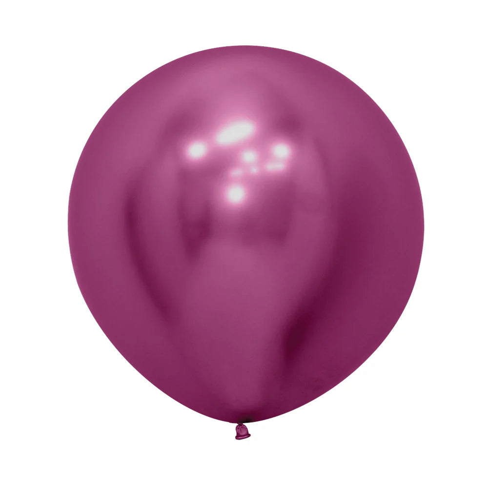 Sempertex Chrome Reflex Fuchsia Pink Latex Balloons