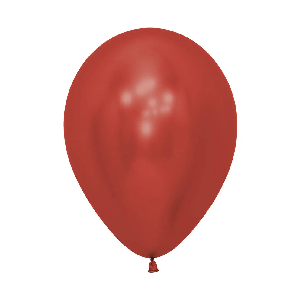 Sempertex Chrome Reflex Red Latex Balloons