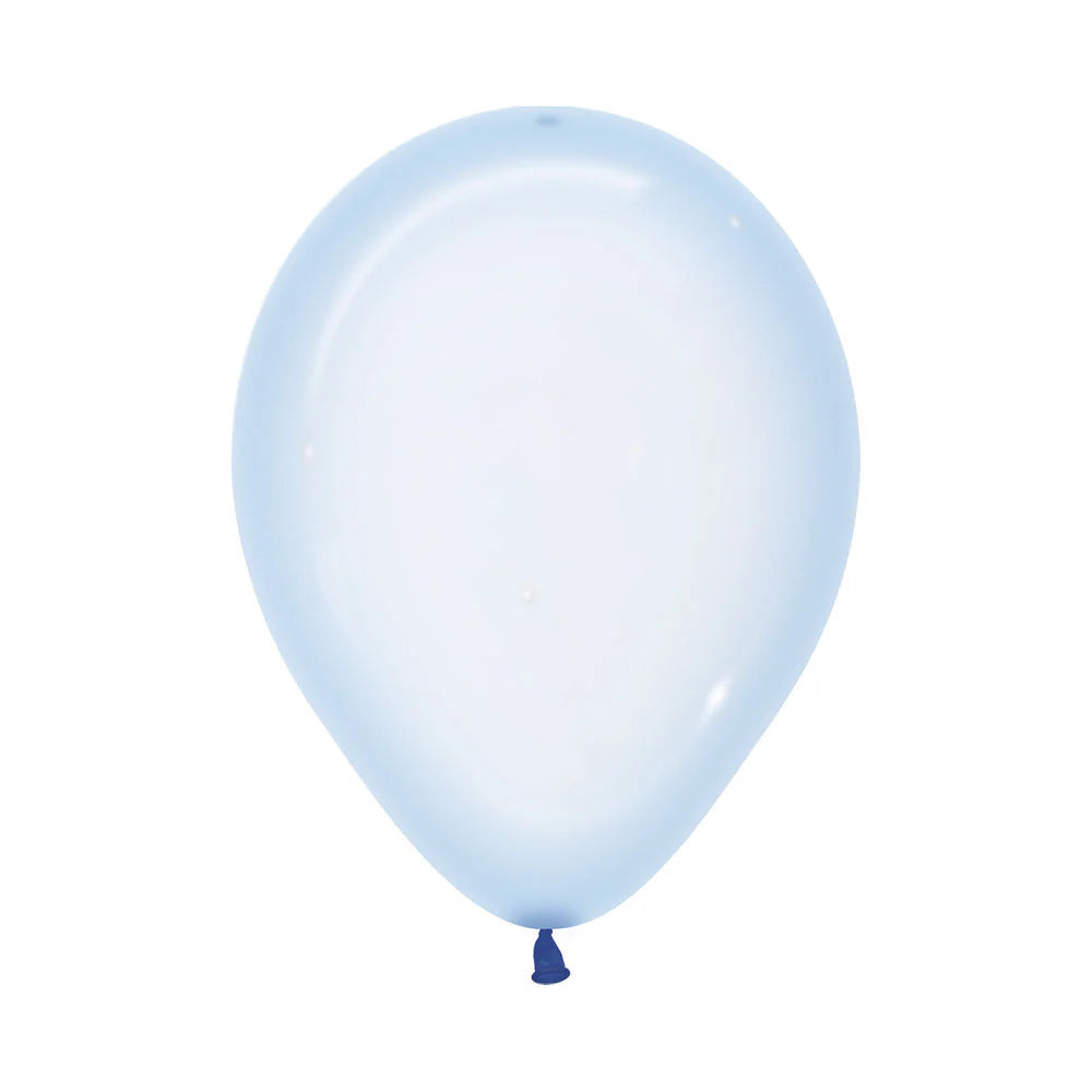 Sempertex Crystal Pastel Blue Latex Balloons