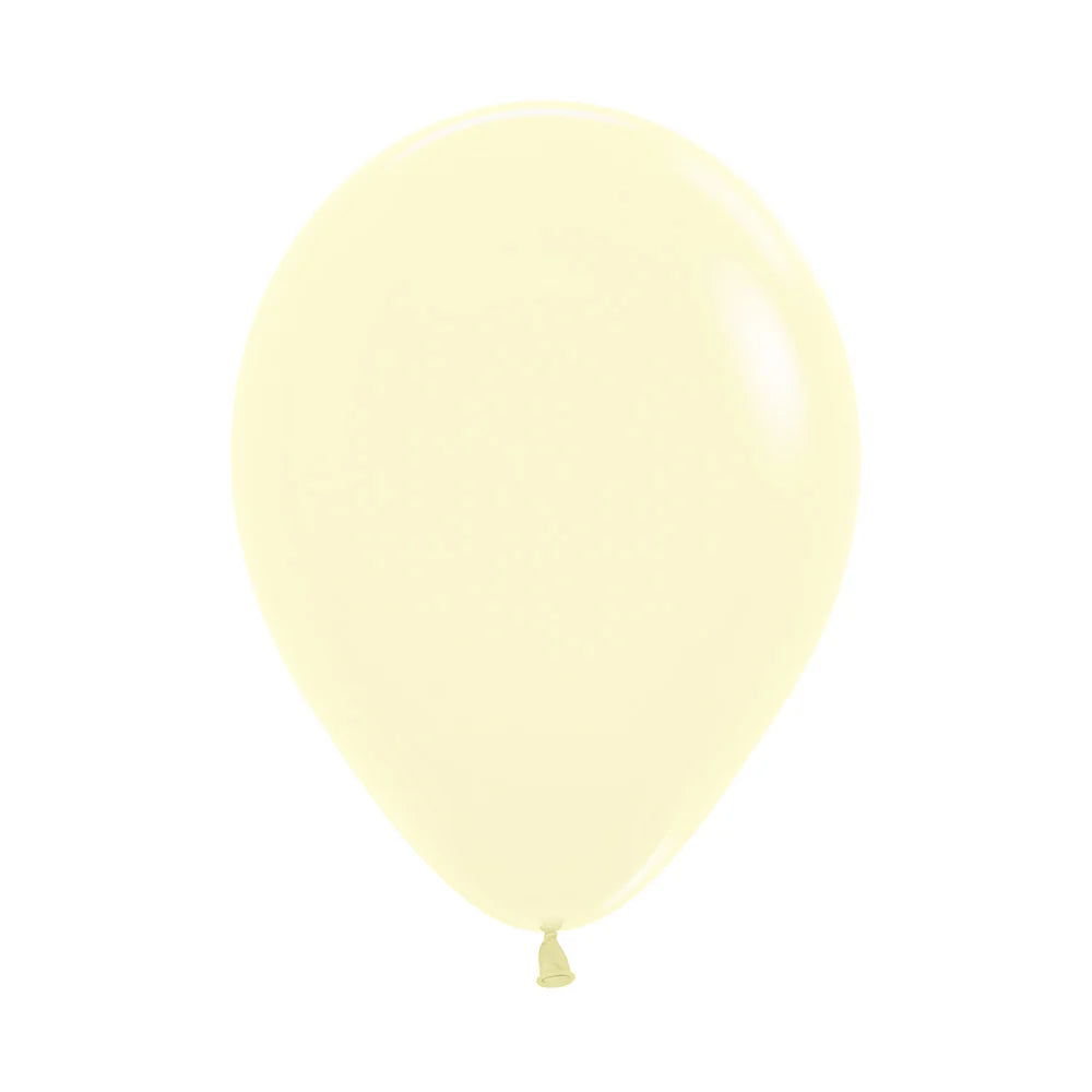 Sempertex Pastel Matte Yellow Latex Balloons