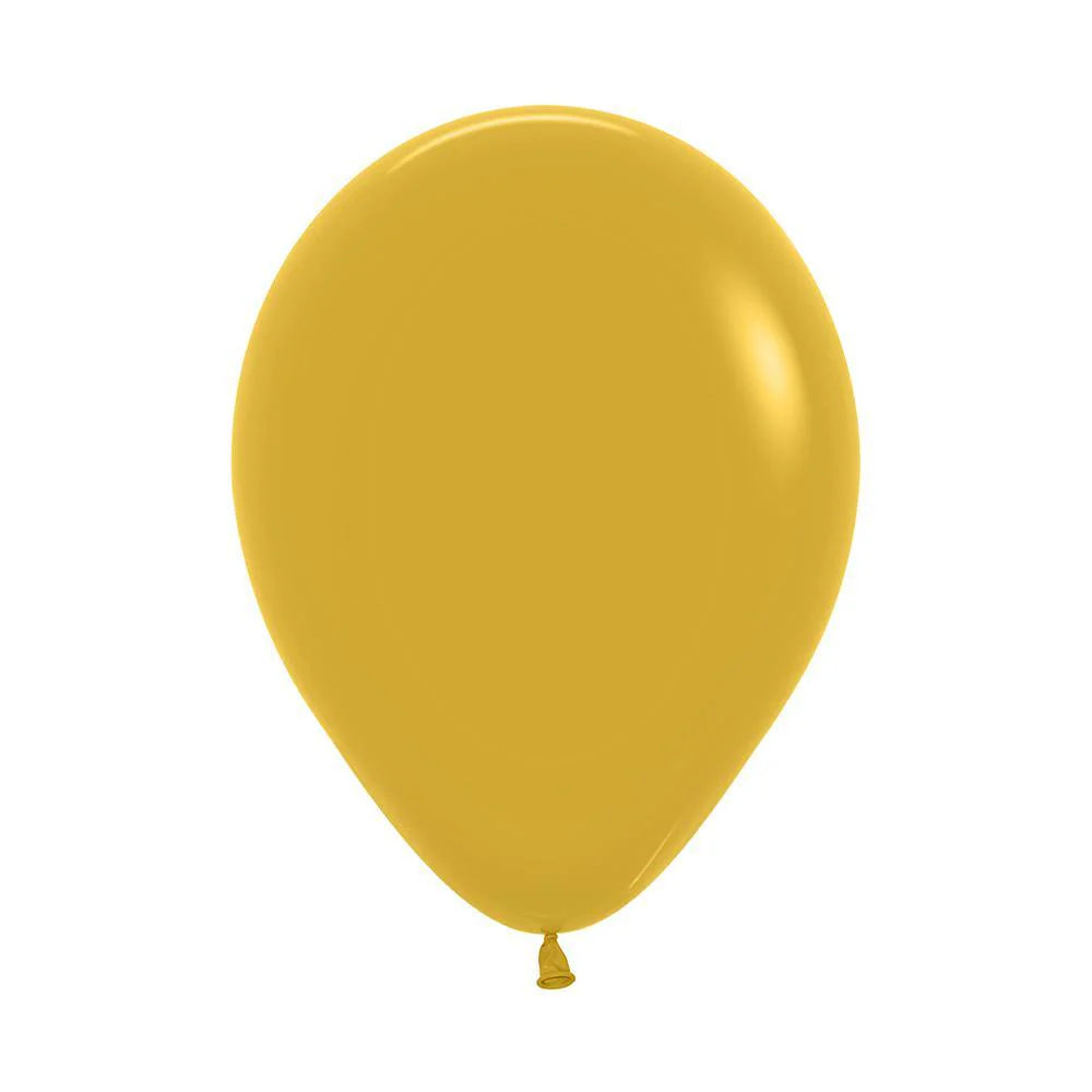 Sempertex Fashion Solid Mustard Yellow Latex Balloons