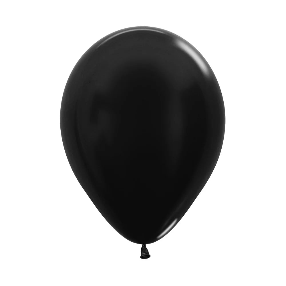 Sempertex Metallic Black Latex Balloons