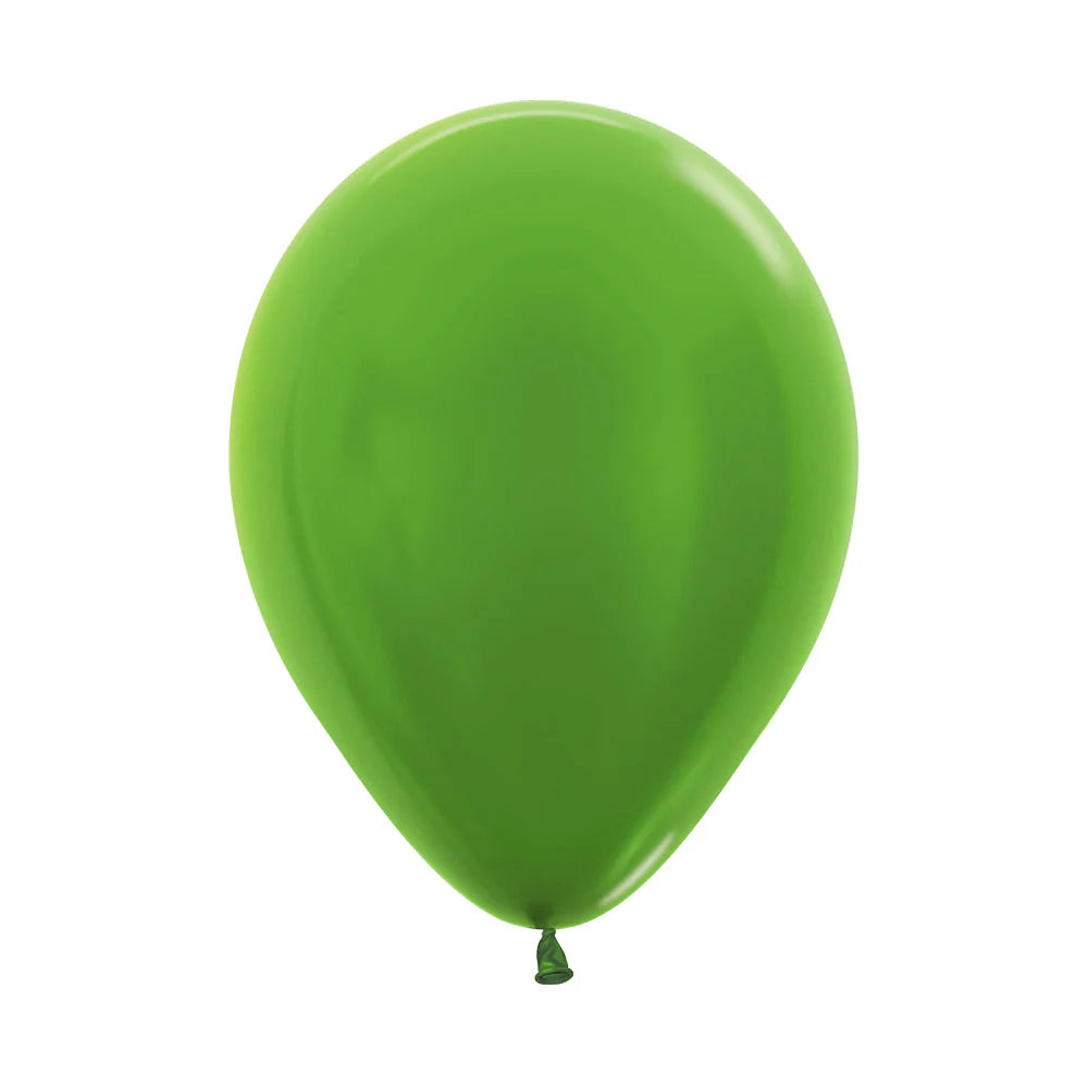 Sempertex Metallic Lime Green Latex Balloons