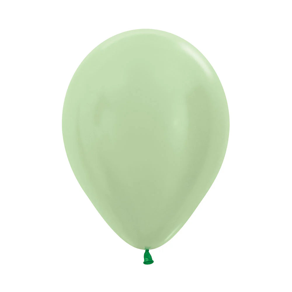 Sempertex Satin Pearl Green Latex Balloons