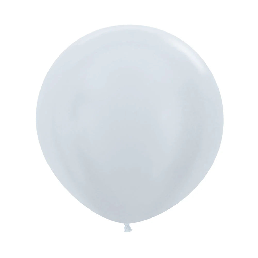 Sempertex Satin Pearl White Latex Balloons