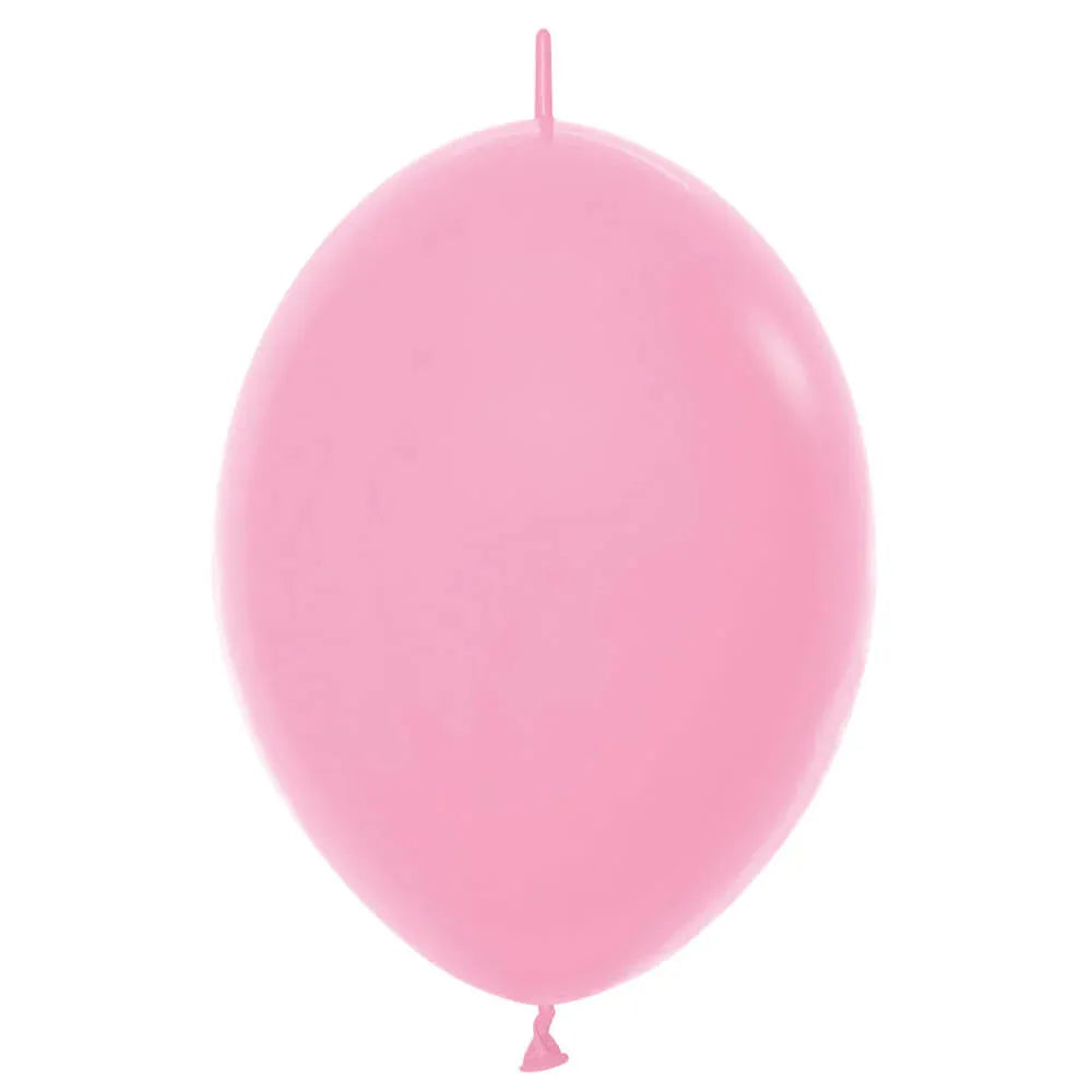 Link-O-Loon Fashion Solid Pink Latex Balloons, Sempertex 12 Inch 30cm Balloons 100 Pack
