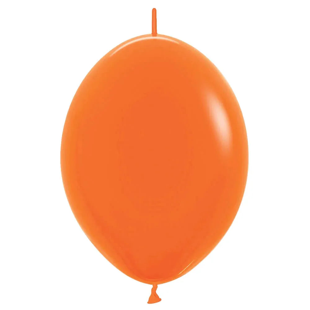 Link-O-Loon Fashion Solid Orange Latex Balloons, Sempertex 12 Inch 30cm Balloons 100 Pack