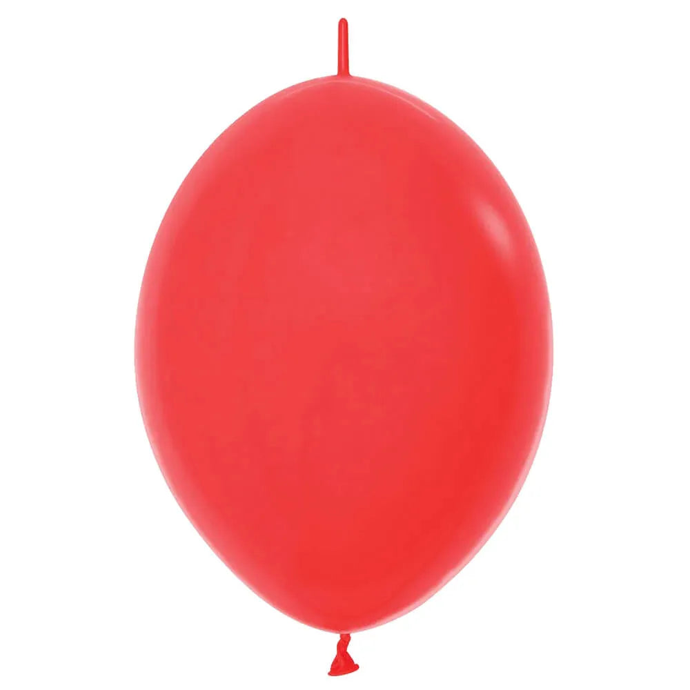 Link-O-Loon Fashion Solid Red Latex Balloons, Sempertex 12 Inch 30cm Balloons 100 Pack