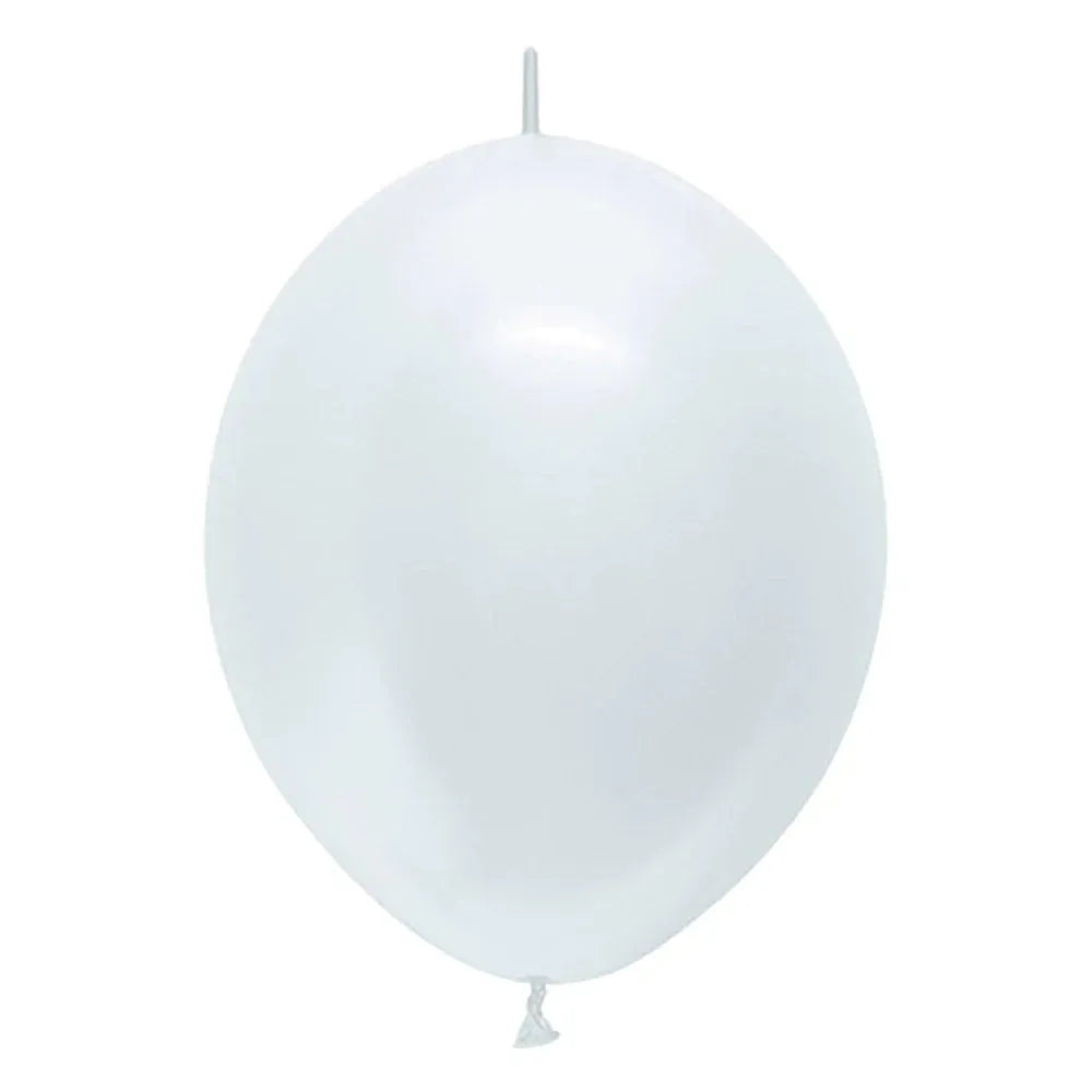 Link-O-Loon Satin Pearl Pearl Latex Balloons, Sempertex 12 Inch 30cm Balloons 100 Pack