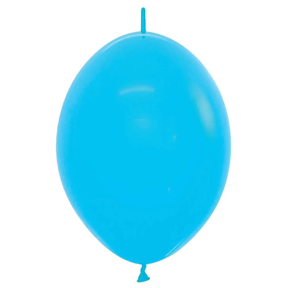 Link-O-Loon Fashion Solid Blue Latex Balloons, Sempertex 12 Inch 30cm Balloons 100 Pack