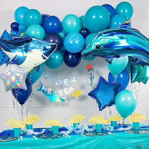 Ocean Blue Dolphin Giant Super Shaped Foil Balloon