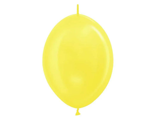 Link-O-Loon Fashion Solid Yellow Latex Balloons, Sempertex 12 Inch 30cm Balloons 100 Pack