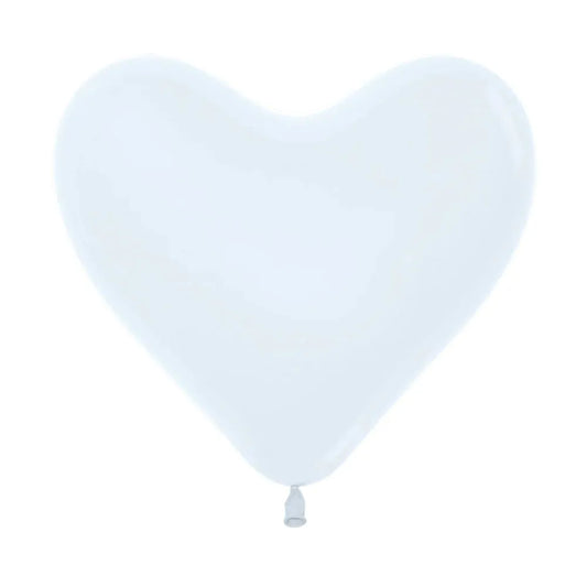 Heart Fashion Solid White Latex Balloons, Sempertex 12 Inch 30cm Balloons 50 Pack