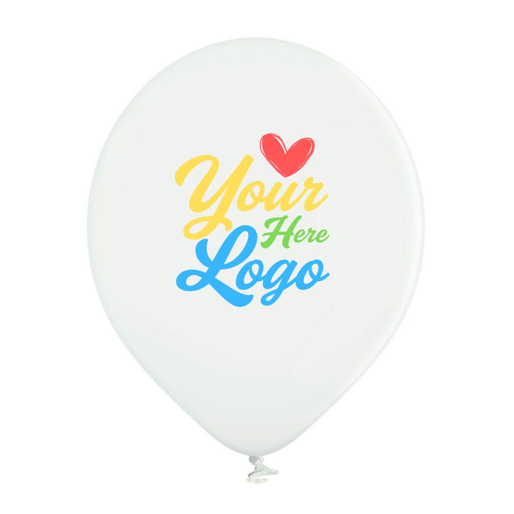 Standard Colour Custom Printed 12 Inch 30cm Latex Balloons, Printed 1 Colour on 4 Sides or 4 Colours on 1 Side