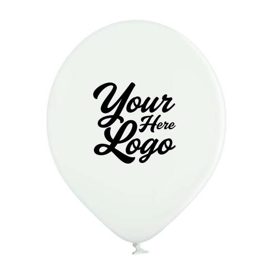 Standard Colour Custom Printed 12 Inch 30cm Latex Balloons, Printed 1 Colour on 1 Side