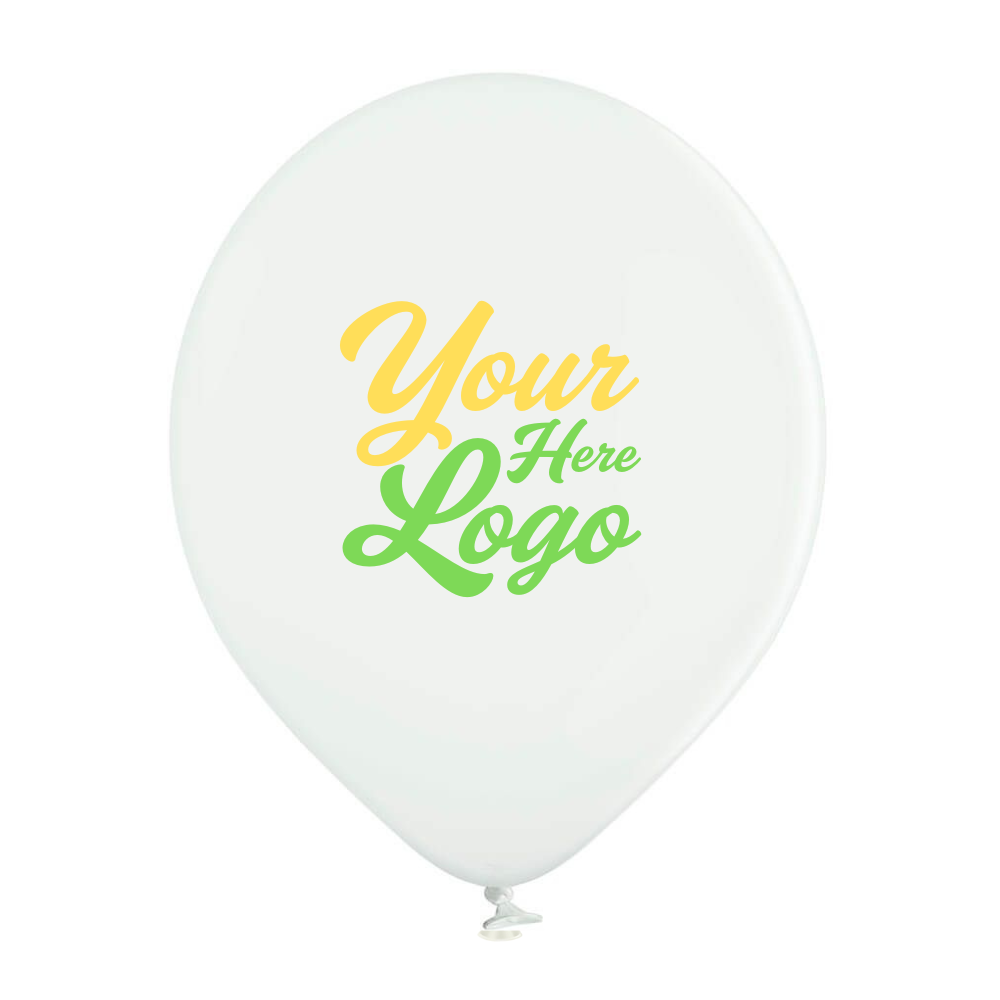 Standard Colour Custom Printed 12 Inch 30cm Latex Balloons, Printed 1 Colour on 2 Sides or 2 Colours on 1 Side