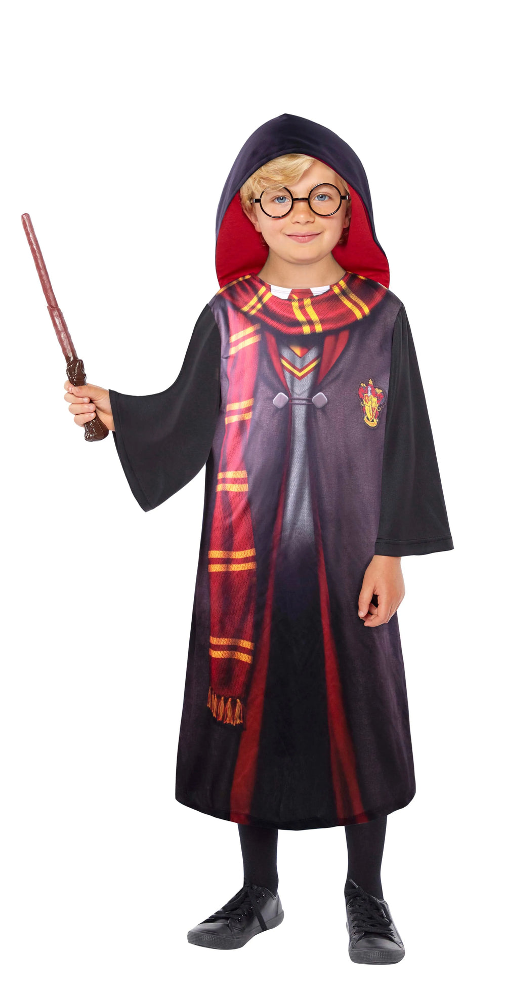 Harry Potter Costume Kids Robe Glasses and Wand Age 6 to 7 Years