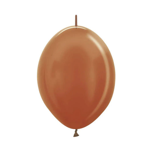 Link-O-Loon Metallic Copper Latex Balloons, Sempertex 12 Inch 30cm Balloons 100 Pack