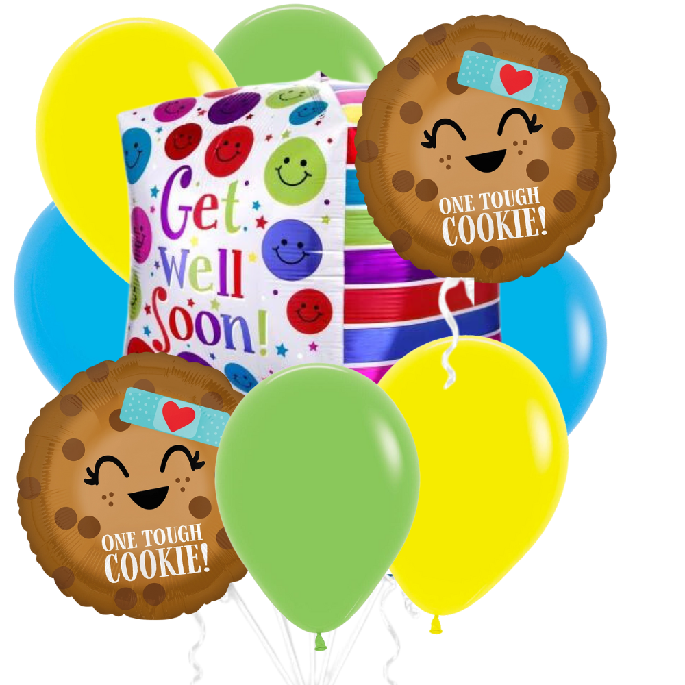 One Tough Cookie Get Well Soon Balloon Bouquet Delivery 9pc Balloon