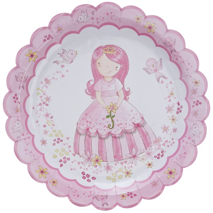 Princess Party Paper Plates Balloon Supply