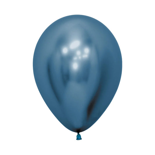 Sempertex Chrome Reflex Blue Latex Balloons