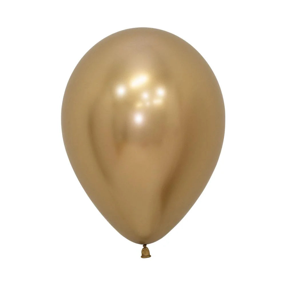 Sempertex Chrome Reflex Gold Latex Balloons