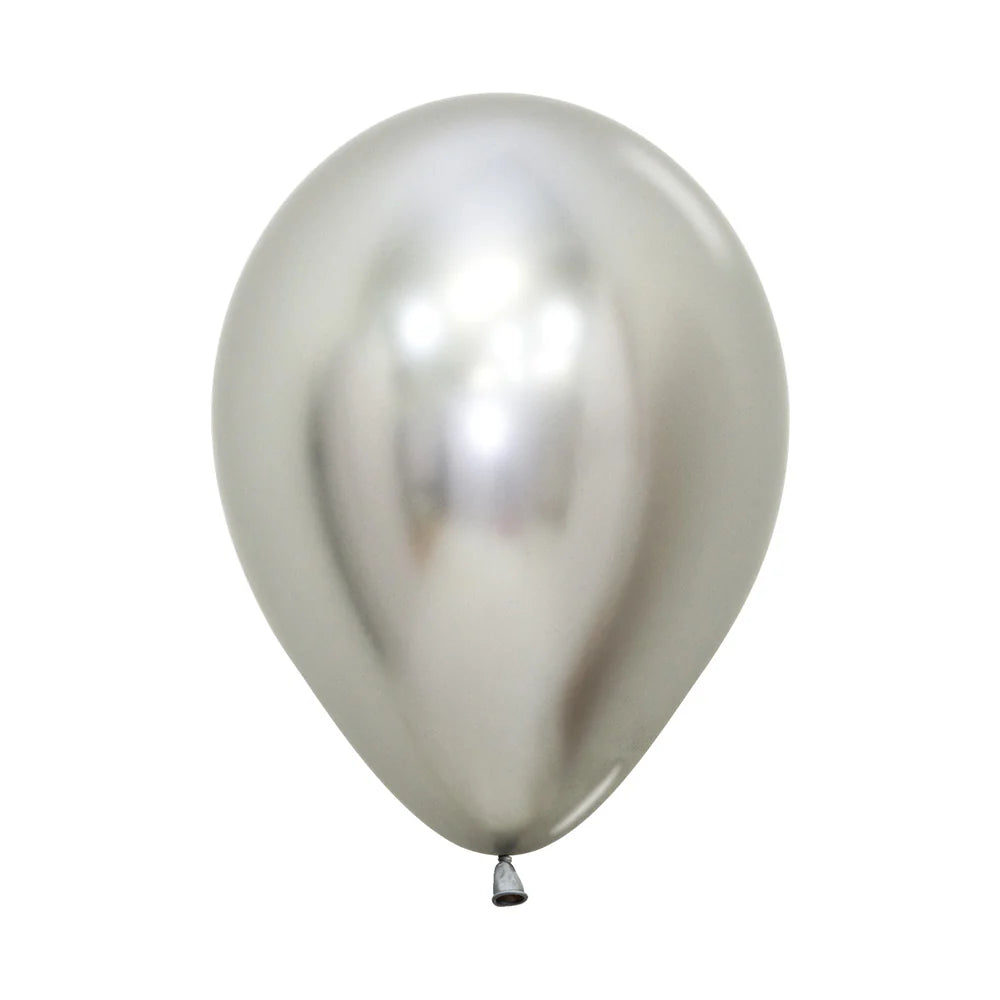 Sempertex Chrome Reflex Silver Latex Balloons