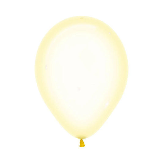 Sempertex Crystal Pastel Yellow Latex Balloons