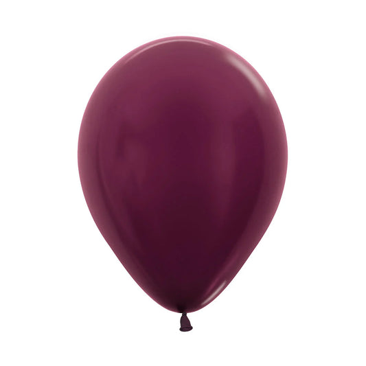 Sempertex Metallic Burgundy Latex Balloons