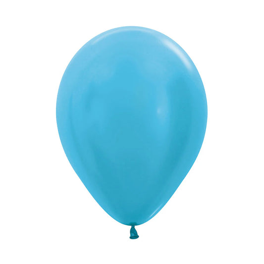 Sempertex Satin Pearl Caribbean Blue Latex Balloons