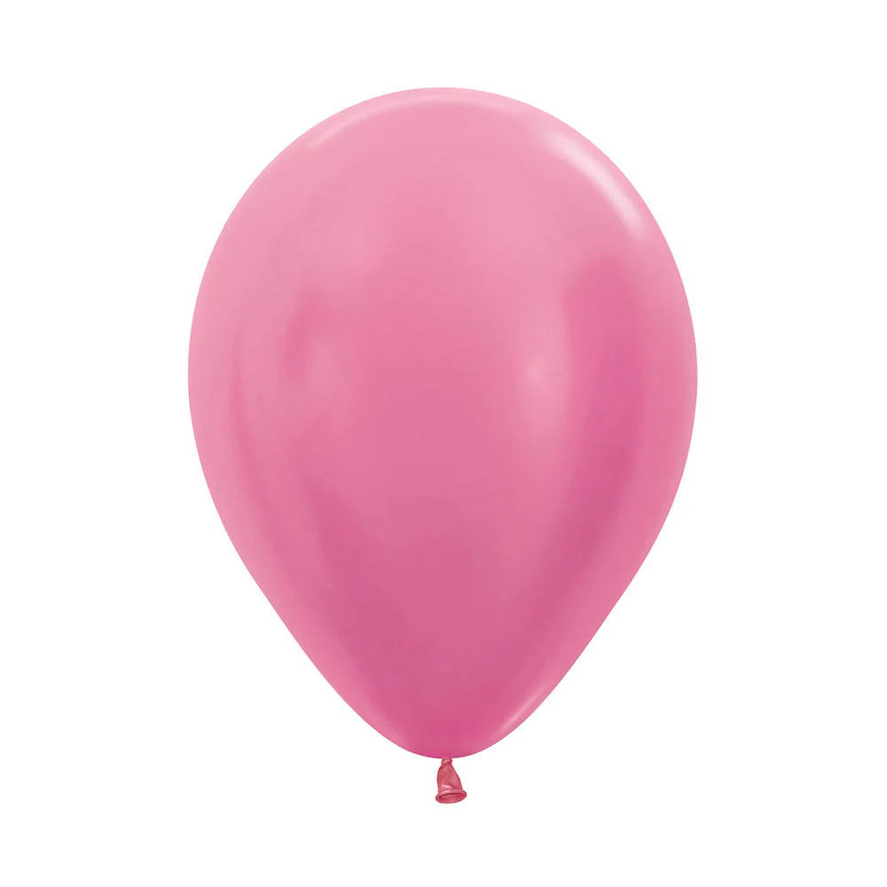 Sempertex Satin Pearl Fuchsia Pink Latex Balloons