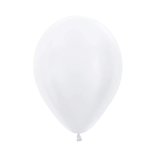 Sempertex Satin Pearl White Latex Balloons