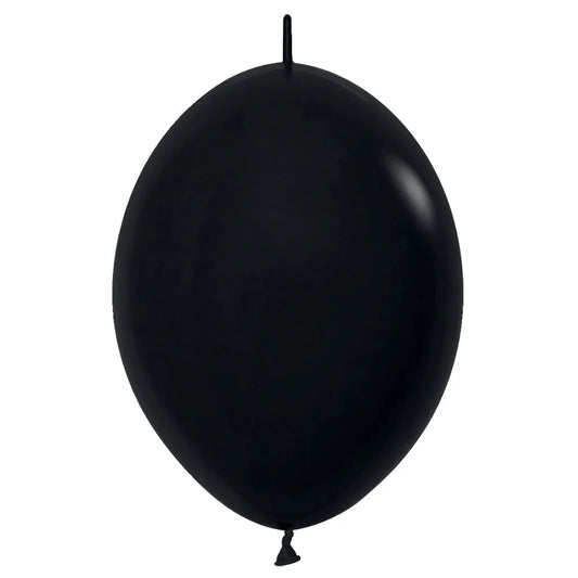 Link-O-Loon Fashion Solid Black Latex Balloons, Sempertex 12 Inch 30cm Balloons 100 Pack