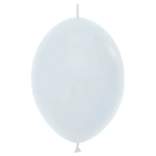 Link-O-Loon Fashion Solid White Latex Balloons, Sempertex 6 Inch 15cm Balloons 100 Pack