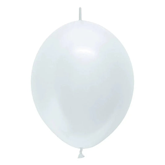 Link-O-Loon Satin Pearl Pearl Latex Balloons, Sempertex 12 Inch 30cm Balloons 100 Pack