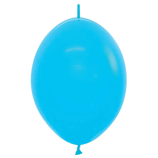 Link-O-Loon Fashion Solid Blue Latex Balloons, Sempertex 12 Inch 30cm Balloons 100 Pack