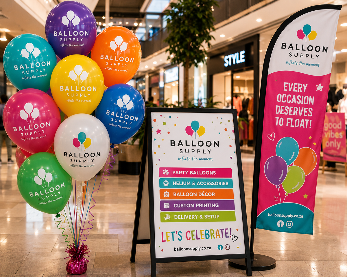 Custom Printed Standard Balloons – 1 Colour, 1 Side