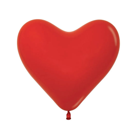 Heart Fashion Solid Red Latex Balloons, Sempertex 12 Inch 30cm Balloons 50 Pack