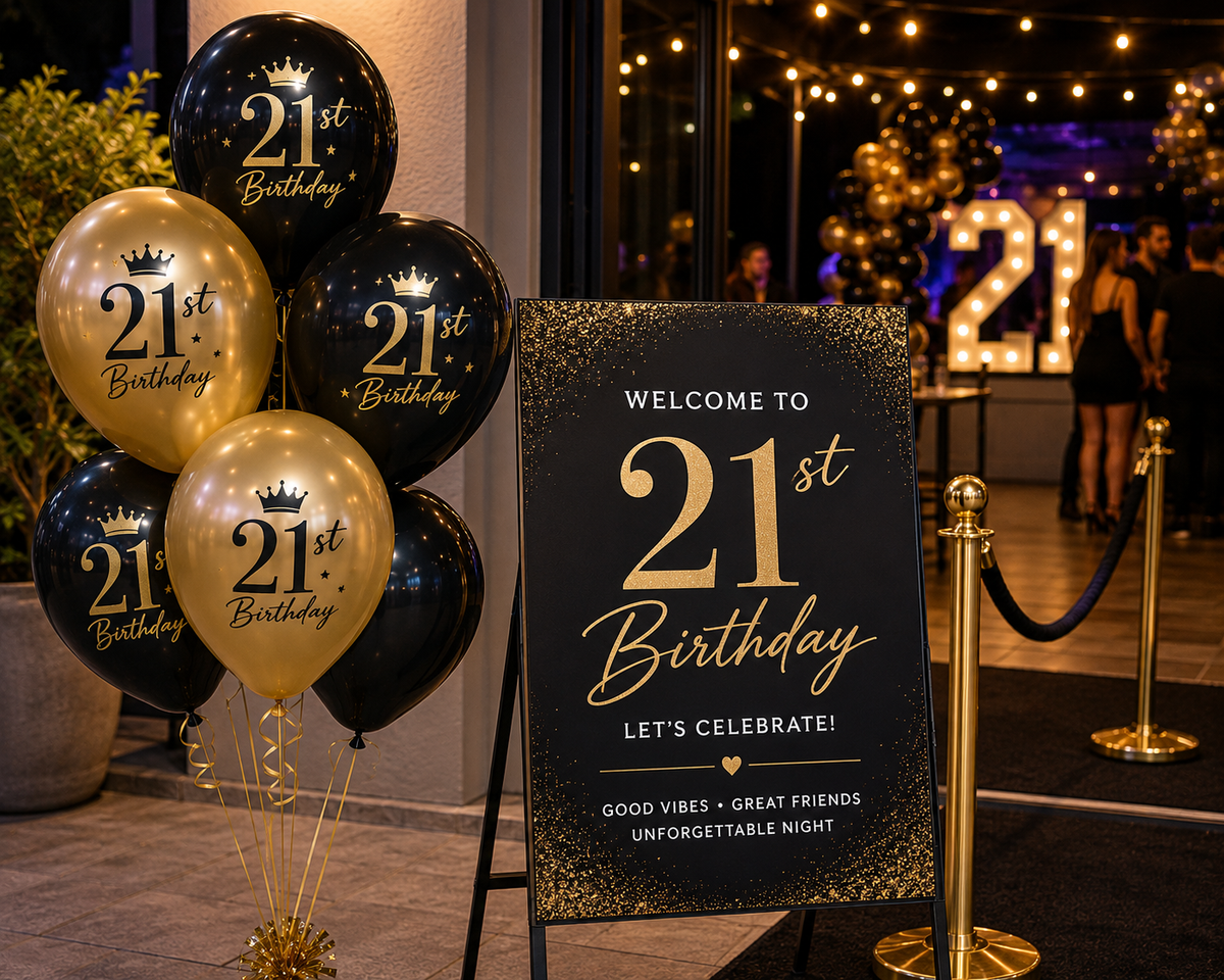 Custom Printed Standard Balloons – 1 Colour, 1 Side