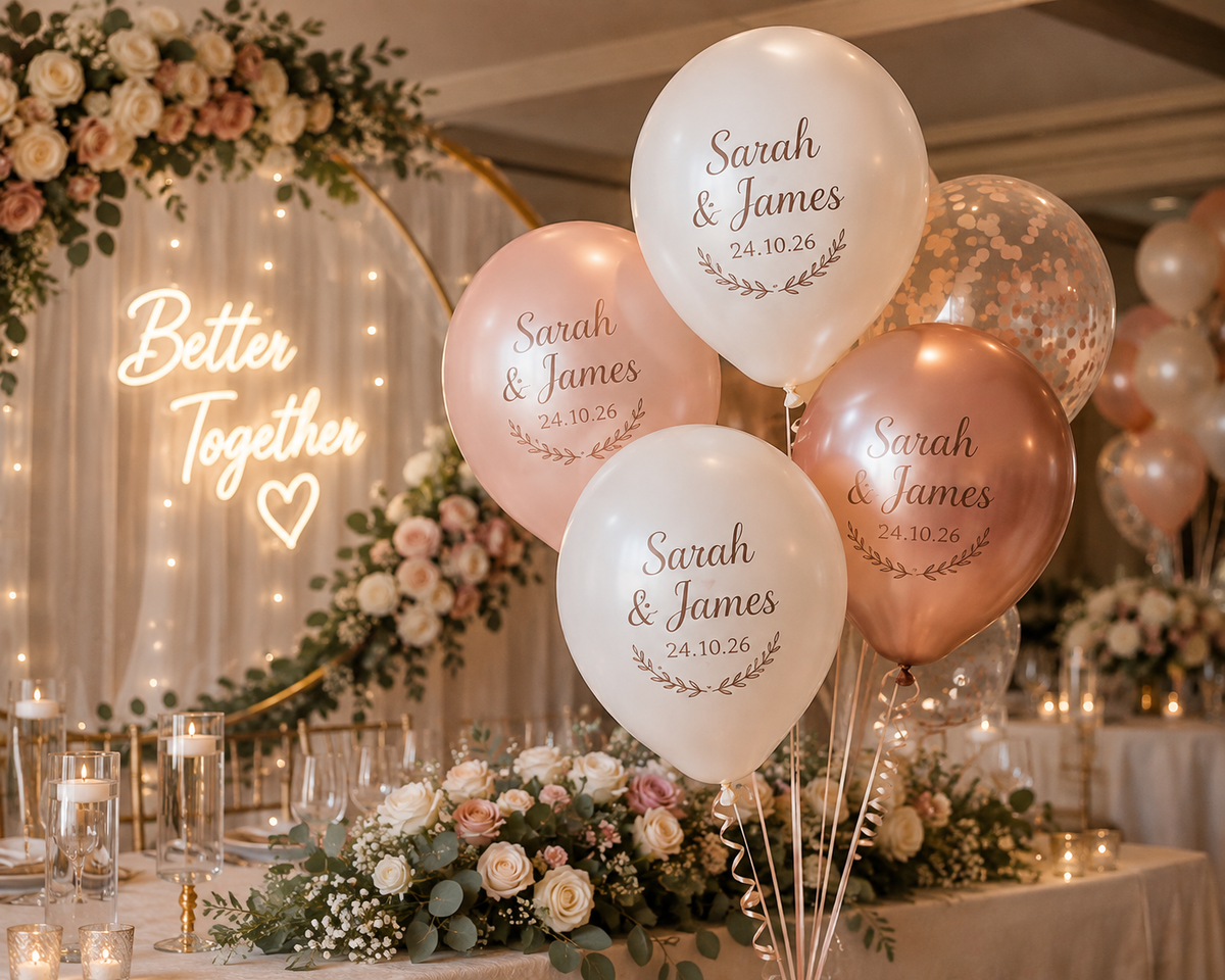 Custom Printed Standard Balloons – 1 Colour, 1 Side